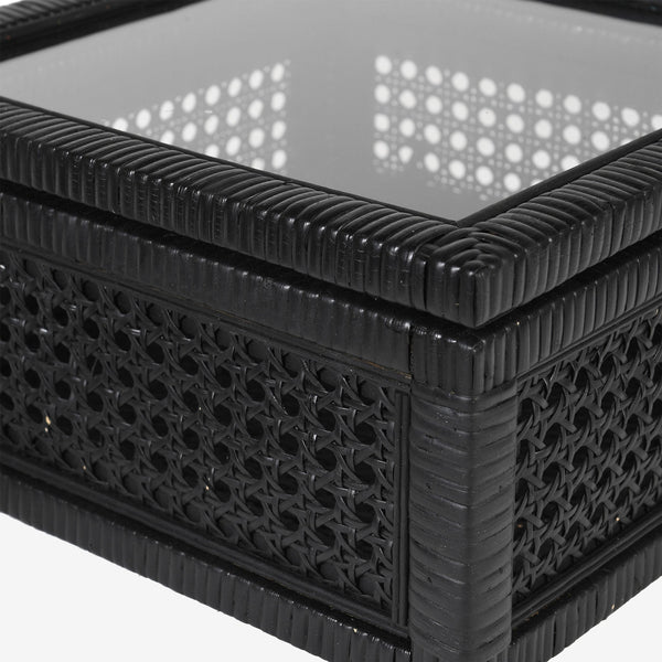 Charcoal Wicker Decorative Box - Casa di Lei
