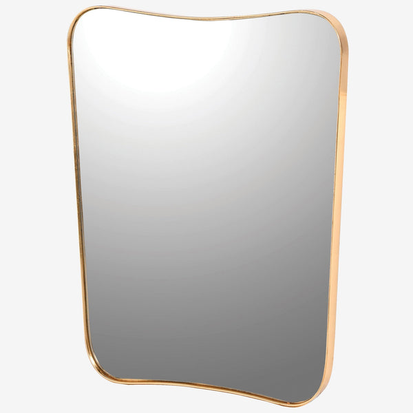 Gio's Curved Brass Frame Mirror - Casa di Lei