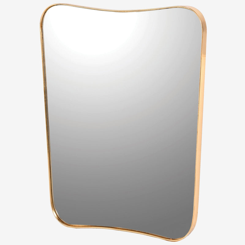 Gio's Curved Brass Frame Mirror
