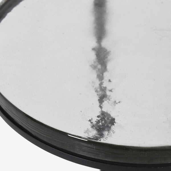 Glass & Iron Frame Petite Etna Side Table - Casa di Lei