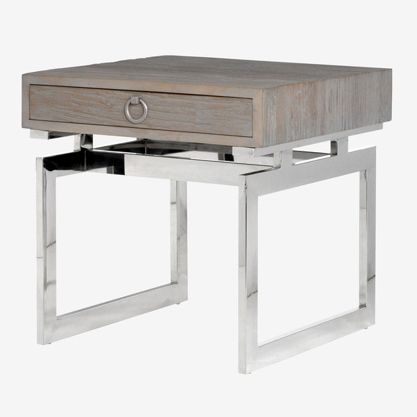 Grey Wood End Table - Casa di Lei