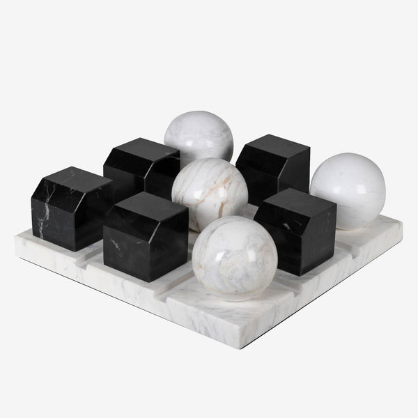 Monochrome Marble Noughts & Crosses