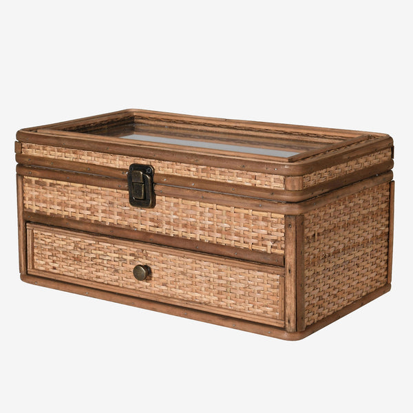 Nature's Elegance Rattan Jewellery Box