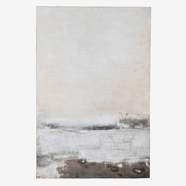 Tranquil Shores Abstract Landscape Painting - Casa di Lei
