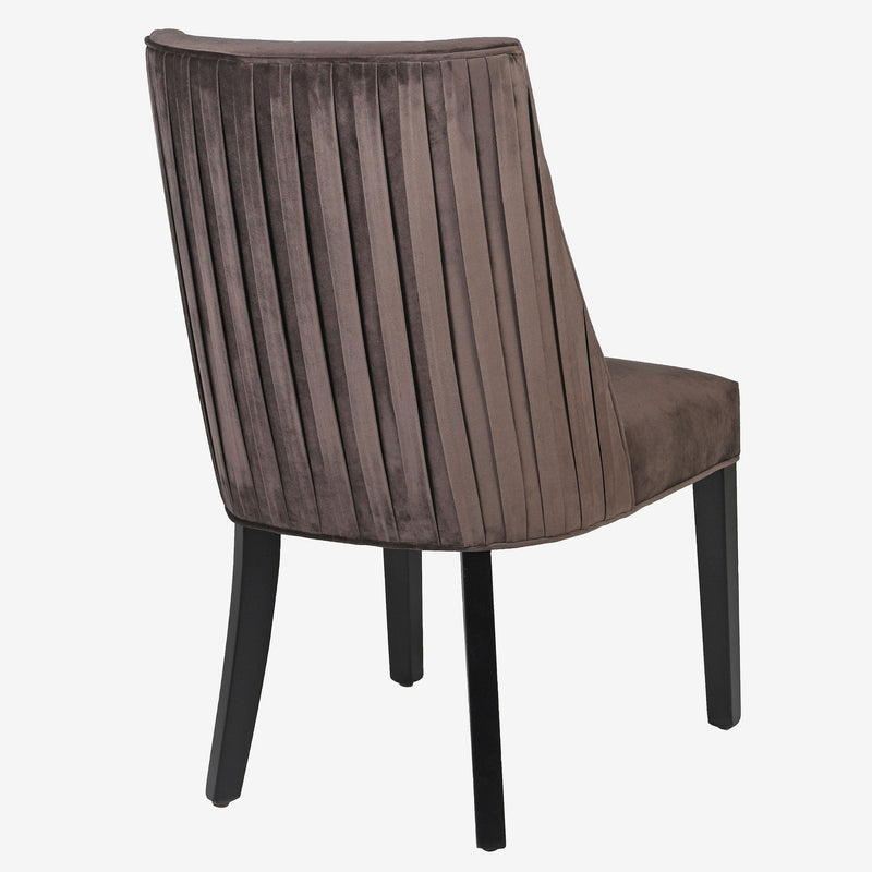 Trunk Pleated Velvet Dining Chair